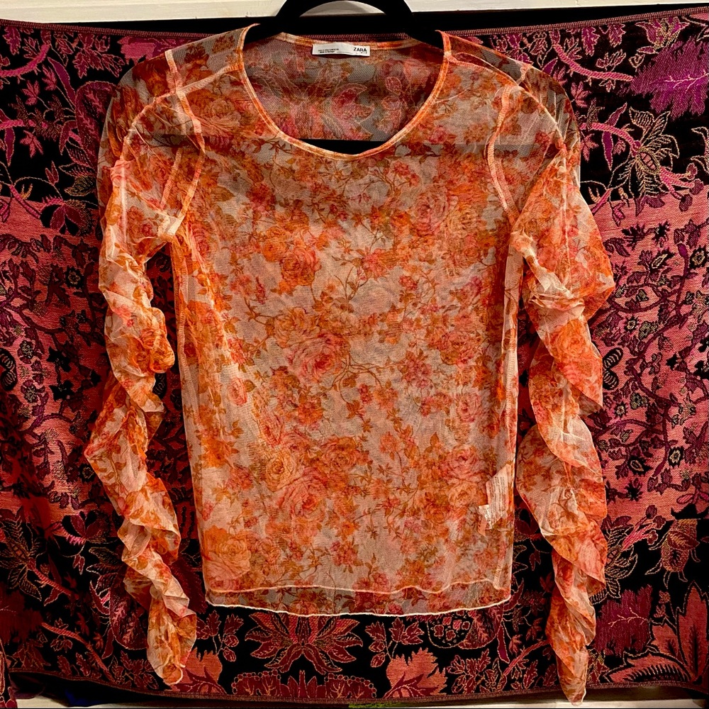 ZARA MESH LONG SLEEVE